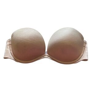 Victoria's Secret Strapless‎ Bra Beige Nylon Blend